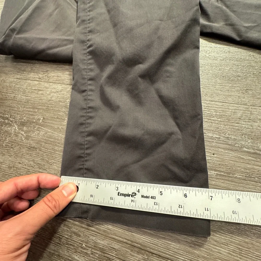 Banana Republic Pants Mens 34 Gray Cotton Blend Slim Fit Chino Work Casual 34x32
